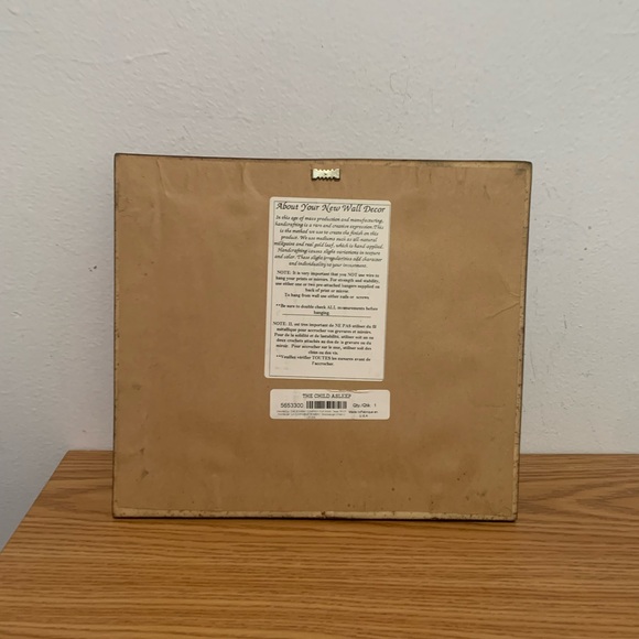 Wall Art Print in Gold Leaf Frame The Child Asleep - Picture 8 of 10